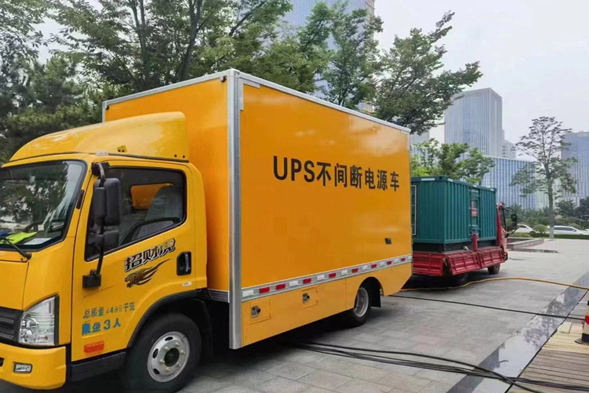 青阳发电机租赁施工现场