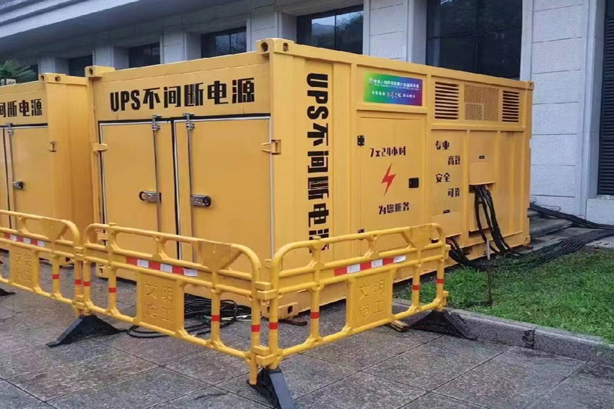 青阳发电机租赁施工现场