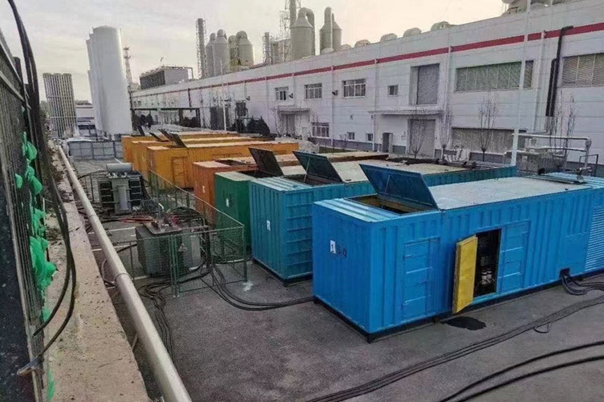 青阳发电机租赁施工现场